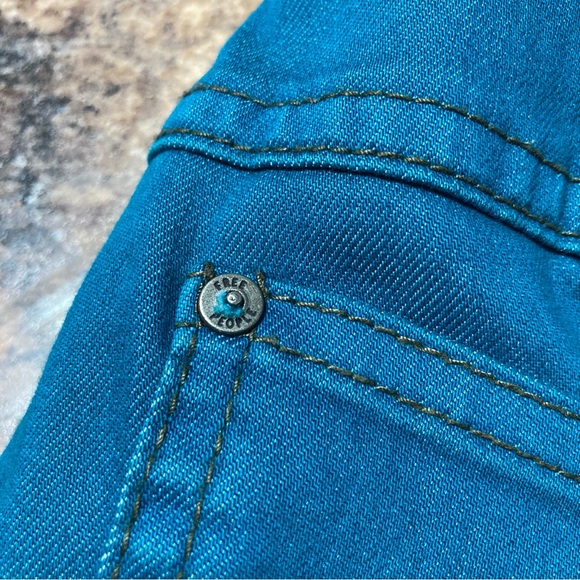 Free People Teal Light Weight Jeans - Picture 3 of 9